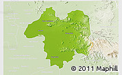 Physical 3D Map of Sara Buri, lighten