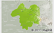 Physical 3D Map of Sara Buri, lighten, semi-desaturated