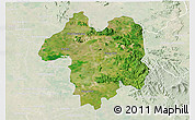 Satellite 3D Map of Sara Buri, lighten