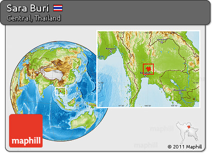 Physical Location Map of Sara Buri