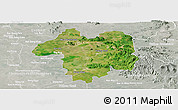 Satellite Panoramic Map of Sara Buri, lighten, semi-desaturated