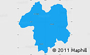 Political Simple Map of Sara Buri, single color outside