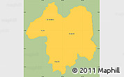 Savanna Style Simple Map of Sara Buri, single color outside