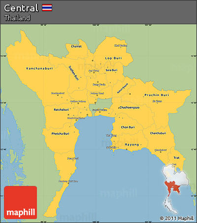 Savanna Style Simple Map of Central, single color outside