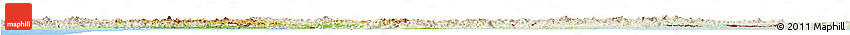 Physical Horizon Map of Thailand, lighten, land only