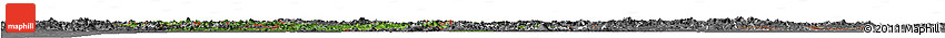 Satellite Horizon Map of Thailand, desaturated