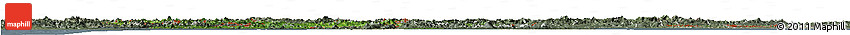 Satellite Horizon Map of Thailand, semi-desaturated