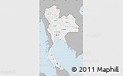 Gray Map of Thailand, single color outside