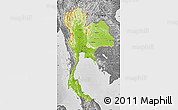 Physical Map of Thailand, desaturated