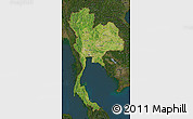 Satellite Map of Thailand, darken