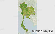 Satellite Map of Thailand, lighten