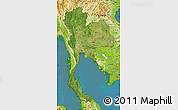 Satellite Map of Thailand, physical outside, satellite sea