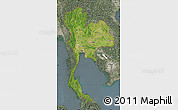 Satellite Map of Thailand, semi-desaturated