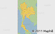 Savanna Style Map of Thailand, single color outside