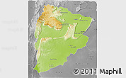 Physical 3D Map of Chaiyaphum, desaturated
