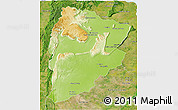 Physical 3D Map of Chaiyaphum, satellite outside