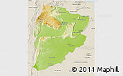 Physical 3D Map of Chaiyaphum, shaded relief outside