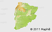 Physical 3D Map of Chaiyaphum, single color outside