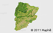 Satellite 3D Map of Chaiyaphum, single color outside
