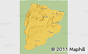 Savanna Style 3D Map of Chaiyaphum, single color outside