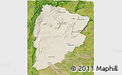Shaded Relief 3D Map of Chaiyaphum, satellite outside