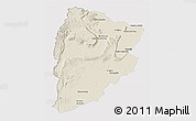 Shaded Relief 3D Map of Chaiyaphum, single color outside