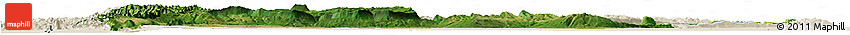 Satellite Horizon Map of Chaiyaphum, shaded relief outside