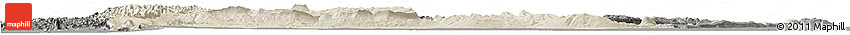 Shaded Relief Horizon Map of Chaiyaphum, darken, semi-desaturated