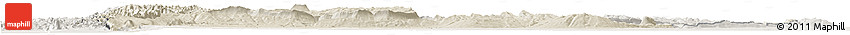 Shaded Relief Horizon Map of Chaiyaphum, lighten