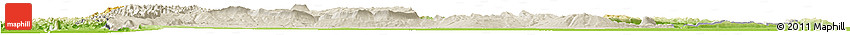 Shaded Relief Horizon Map of Chaiyaphum, physical outside