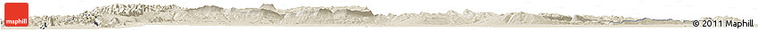 Shaded Relief Horizon Map of Chaiyaphum