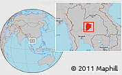 Gray Location Map of Chaiyaphum