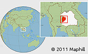 Savanna Style Location Map of Chaiyaphum, highlighted parent region