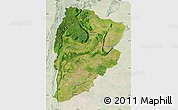 Satellite Map of Chaiyaphum, lighten