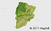 Satellite Map of Chaiyaphum, single color outside