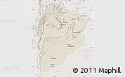 Shaded Relief Map of Chaiyaphum, lighten