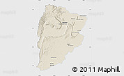 Shaded Relief Map of Chaiyaphum, single color outside