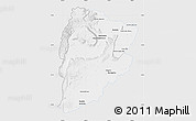 Silver Style Map of Chaiyaphum, single color outside