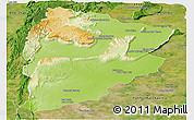 Physical Panoramic Map of Chaiyaphum, satellite outside