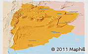 Political Panoramic Map of Chaiyaphum, lighten