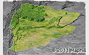 Satellite Panoramic Map of Chaiyaphum, desaturated