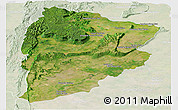 Satellite Panoramic Map of Chaiyaphum, lighten