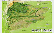 Satellite Panoramic Map of Chaiyaphum, physical outside