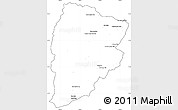 Blank Simple Map of Chaiyaphum, cropped outside
