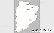 Gray Simple Map of Chaiyaphum, cropped outside