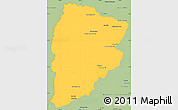 Savanna Style Simple Map of Chaiyaphum