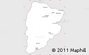 Silver Style Simple Map of Chaiyaphum, cropped outside