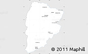 Silver Style Simple Map of Chaiyaphum, single color outside