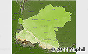 Physical 3D Map of Nakhon Ratchasima, darken