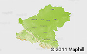 Physical 3D Map of Nakhon Ratchasima, single color outside